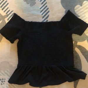 Black off the shoulder cupcake top